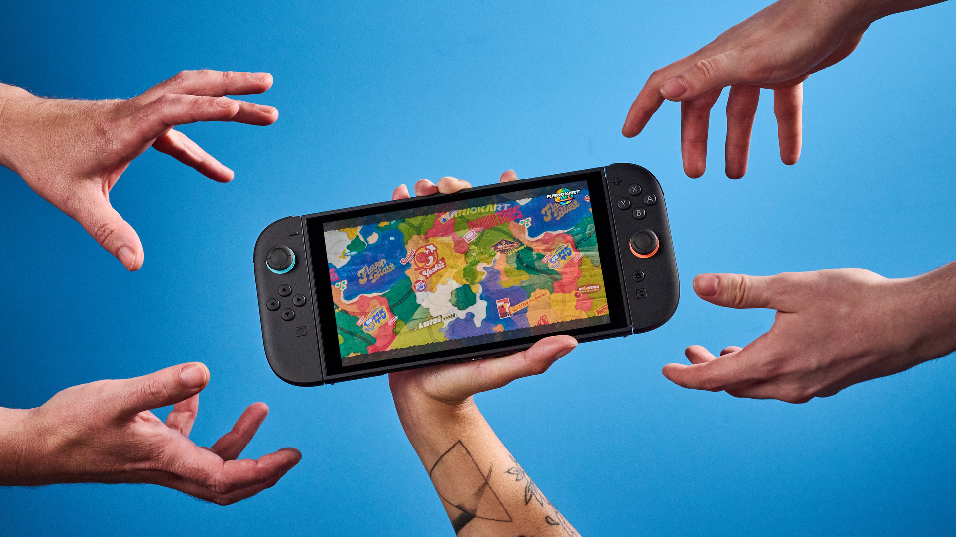 A Nintendo Switch 2 handheld console