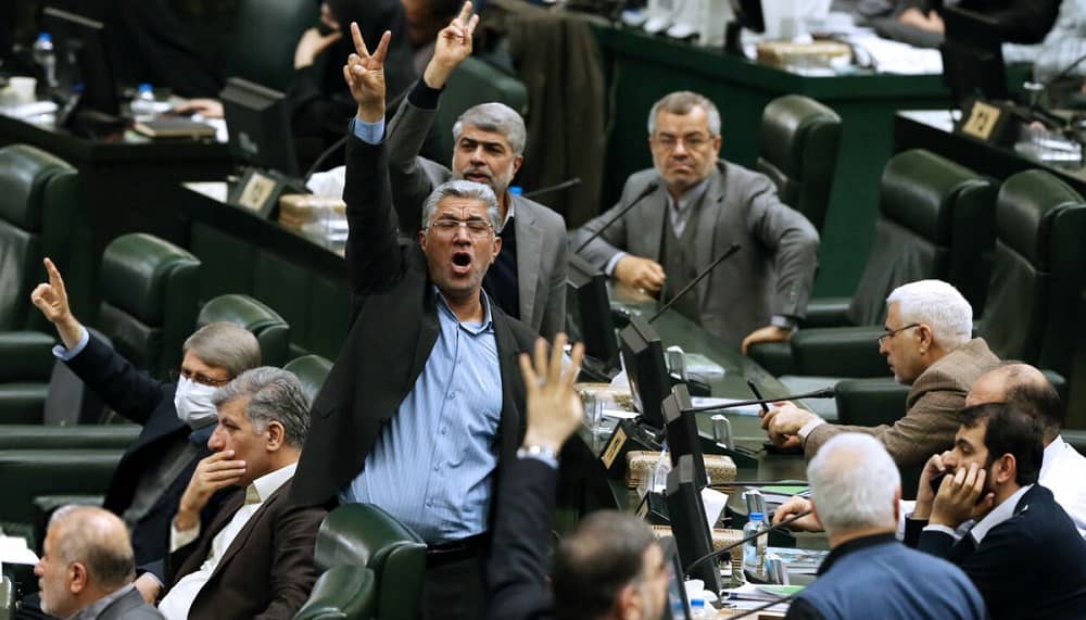 File photo: Iranian parliament (Majlis) descends into shouting and uproar