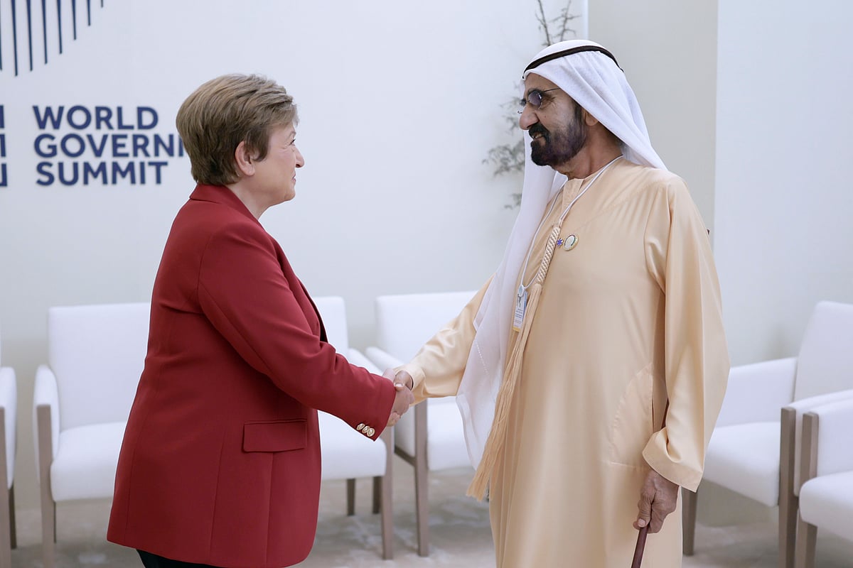 Sheikh Mohammed Meets Kristalina Georgieva at World Governments Summit